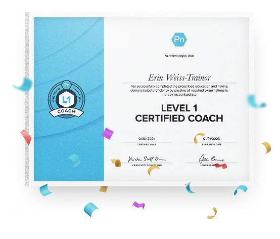 Precision Nutrition Level 1 Certification Certificate
