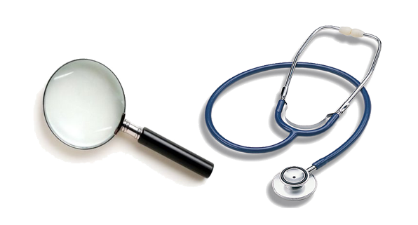 magnifying glass and stethoscope Doctor Detective with Bryan Walsh