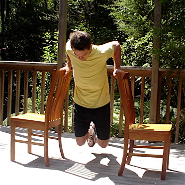 How To Do Chest Dips At Home - Chest dips with chairs
