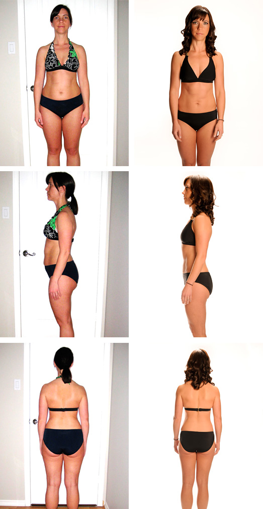 woman weight loss transformation before after