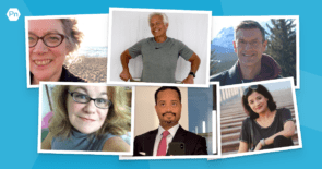 Collage of six Precision Nutrition Coaching clients.