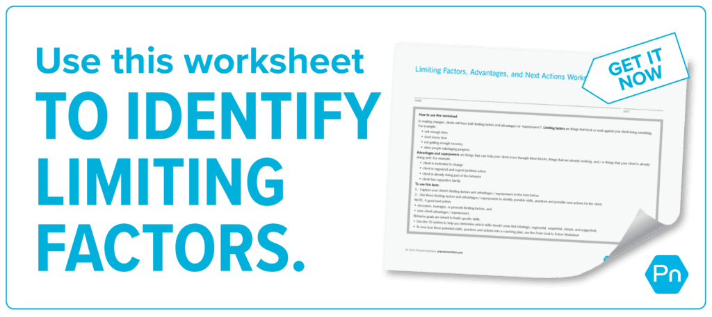 Use this worksheet to identify limiting factors.